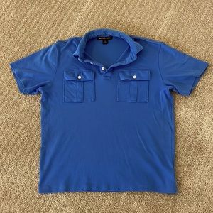 Michael Kors Blue Collared Polo Shirt
